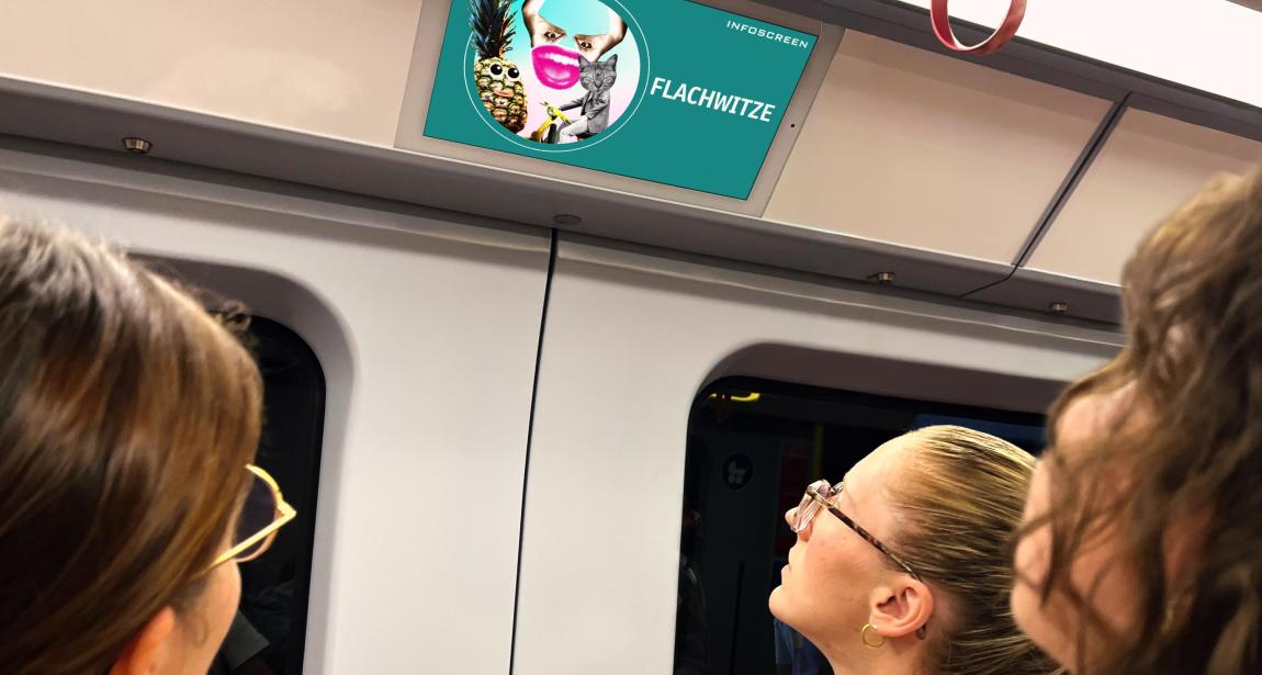 Bildschirm Werbung in den Wiener Linien