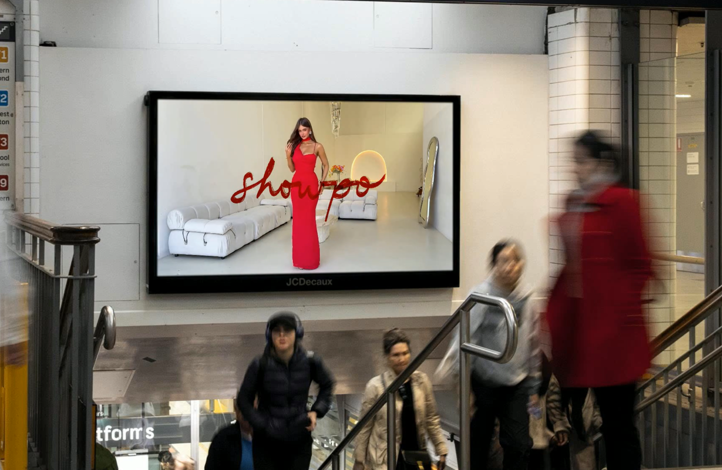 JCDecaux Australia Railcast brand campaign with Showpo