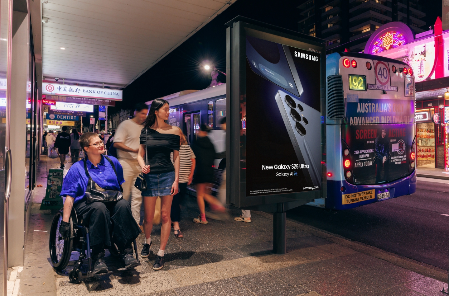 JCDecaux Australia night time economy outdoor advertising Burwood Sydney