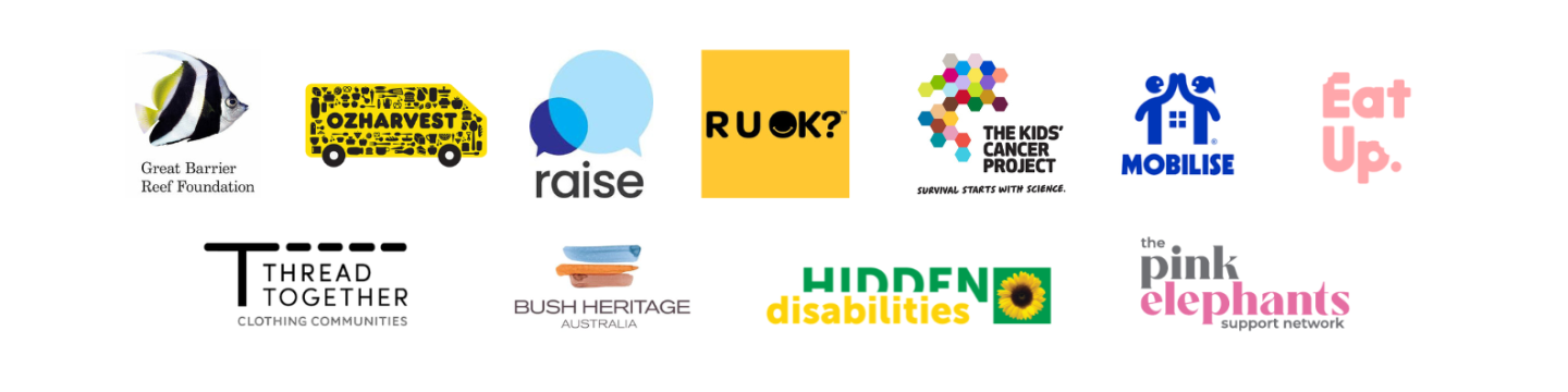 JCDecaux charity partner logos 