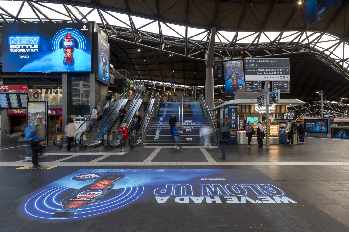 JCDecaux Melbourne station domination brand takeover