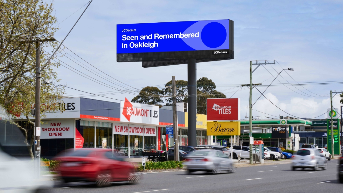 JCDecaux Australia digital large format billboard Oakleigh Victoria roadside advertising