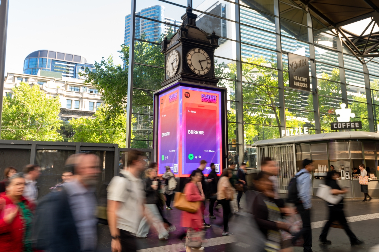 JCDecaux Southern Cross Station melbourne spotify