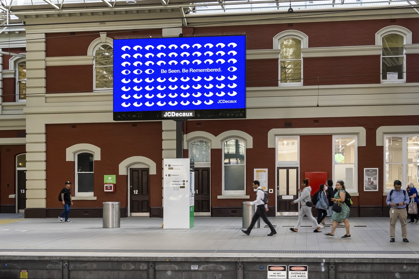 JCDecaux out of home advertising rail station digital billboard Perth Australia