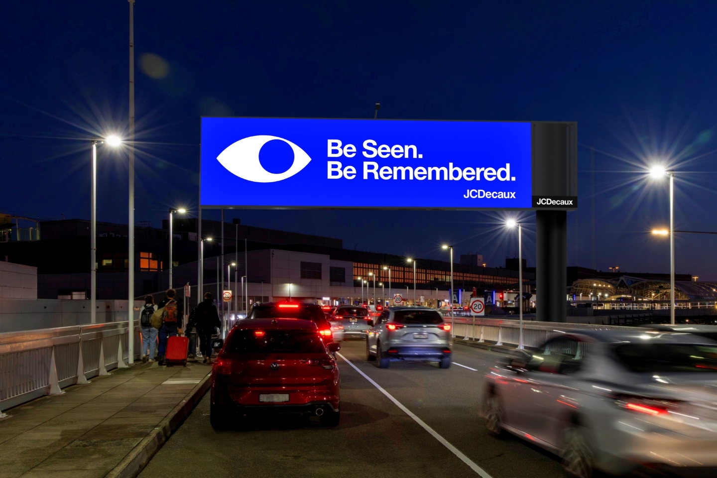 JCDecaux large digital billbaord Sydney Airport 
