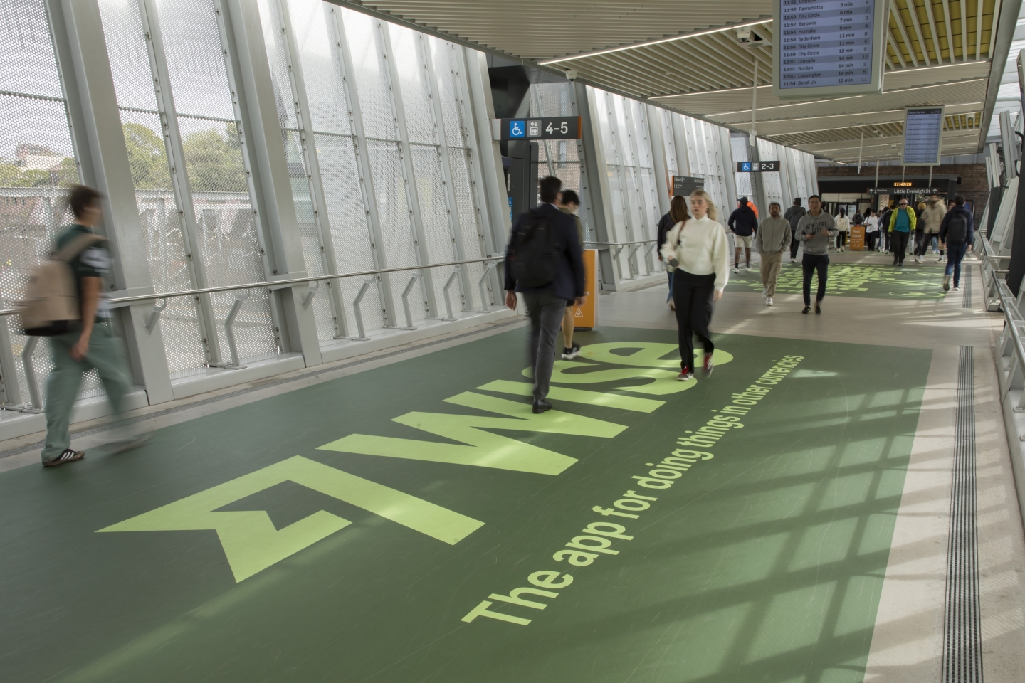 JCDecaux Australia partners with wise for a train station advertising campaign redfern