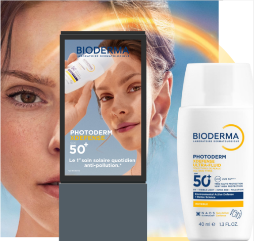 Een uiterst gerichte strategie dankzij pDOOH - Bioderma-campagne