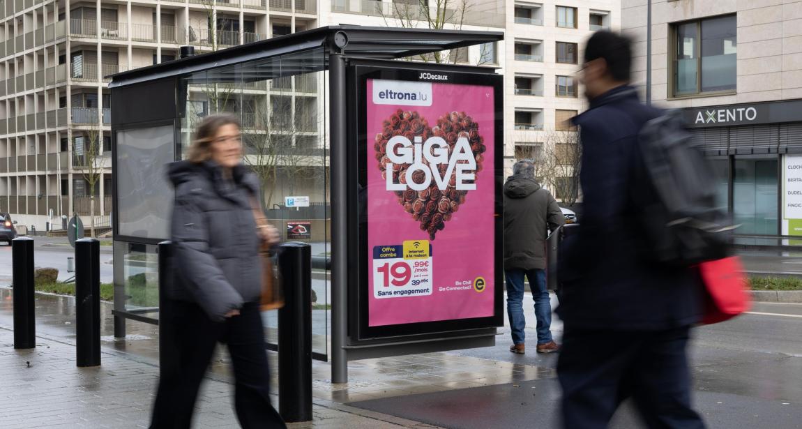 Saint Valentin - Eltrona - Giga Love - JCDecaux Luxembourg - 2026