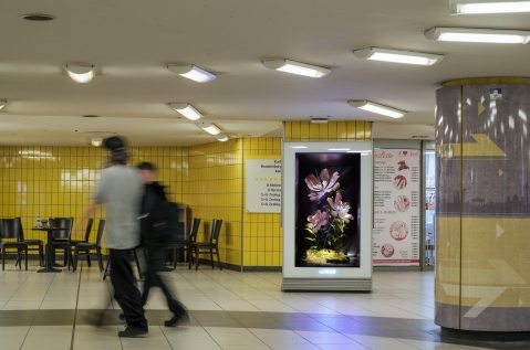 A DOOH Exploration by Wall on a digital panel in the subway of berlin