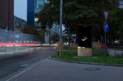 A DOOH Exploration by Wall on a digital panel in Freiburg