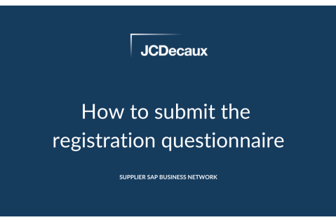 Ariba - How to submit the registration questionnaire