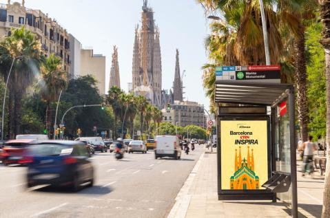 JCDecaux bus shelter in Barcelona