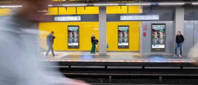 Espaces publicitaires du métro, du tram et des bus de la STIB - Bruxelles © JCDecaux