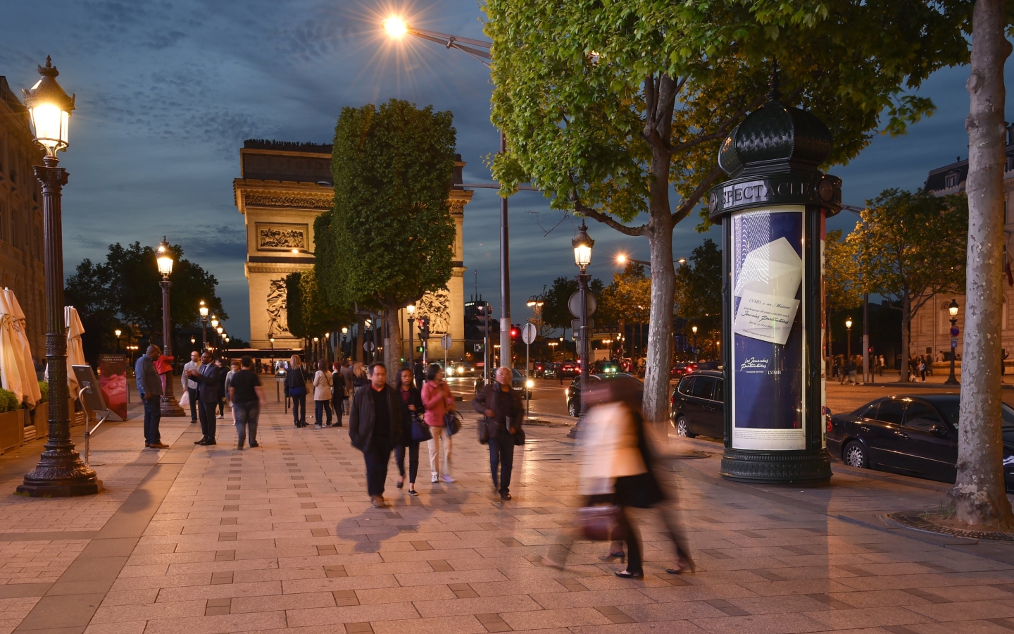 LVMH column at Oaris Champs Elysees in France