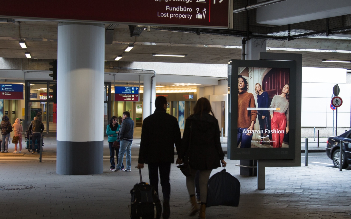 Amazon fashion campaign at Germany, JCDecaux Airport, 2017-10