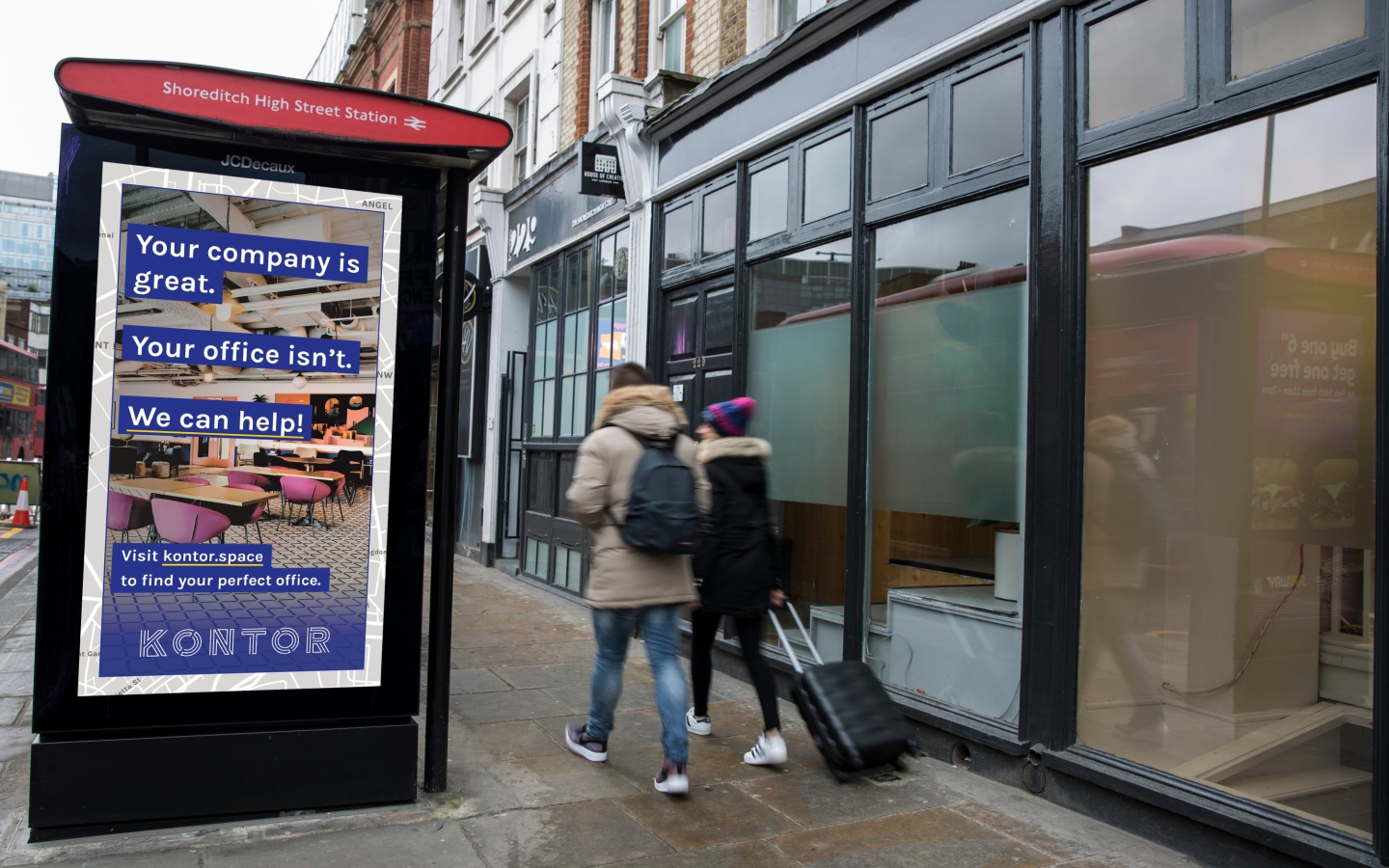 Kontor advert on JCDecaux's Shoreditch channel