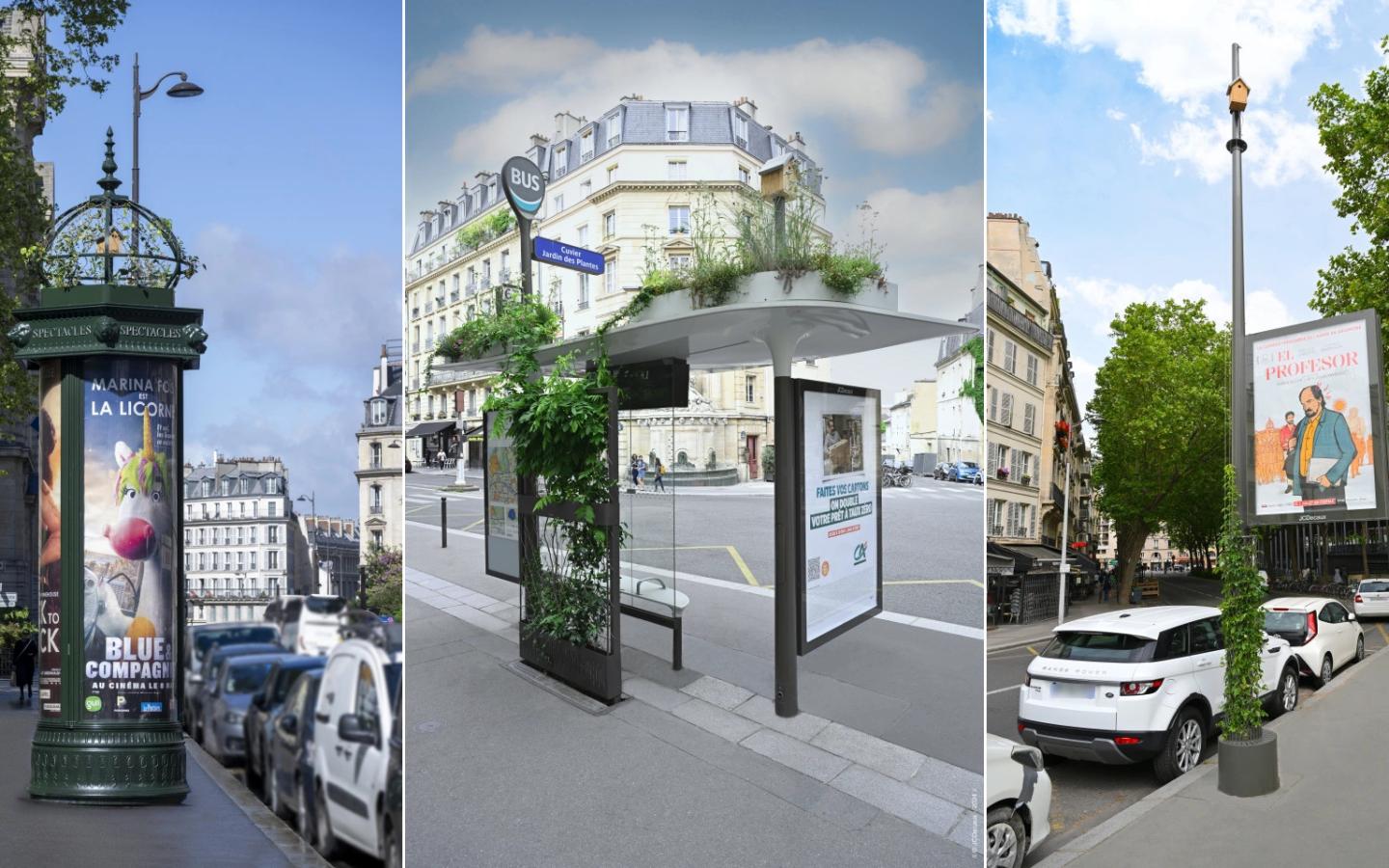 JCDecaux mobilier urbain végétalisé Paris