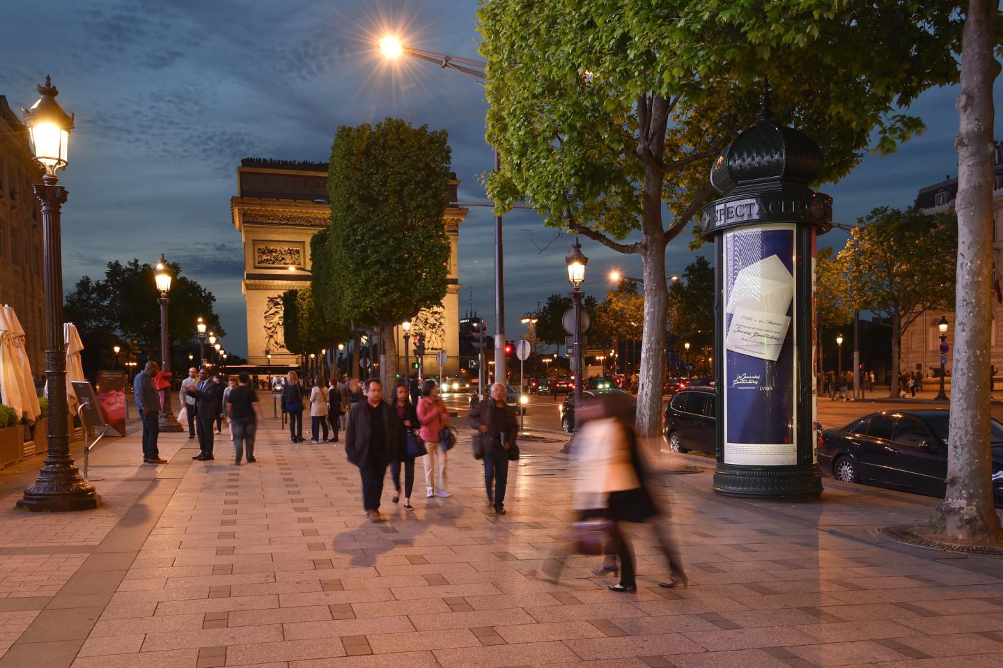 LVMH column at Oaris Champs Elysees in France