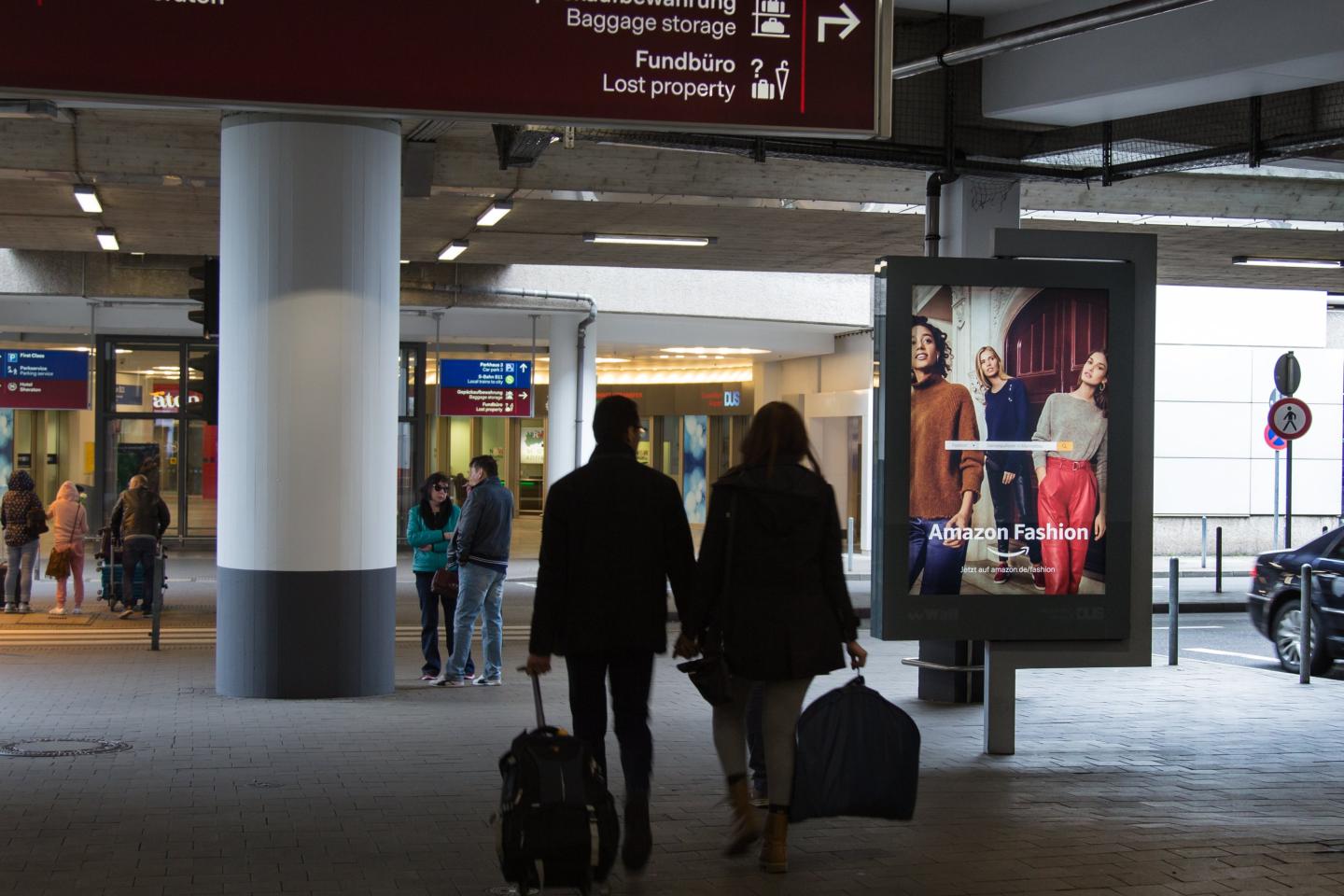 Amazon fashion campaign at Germany, JCDecaux Airport, 2017-10