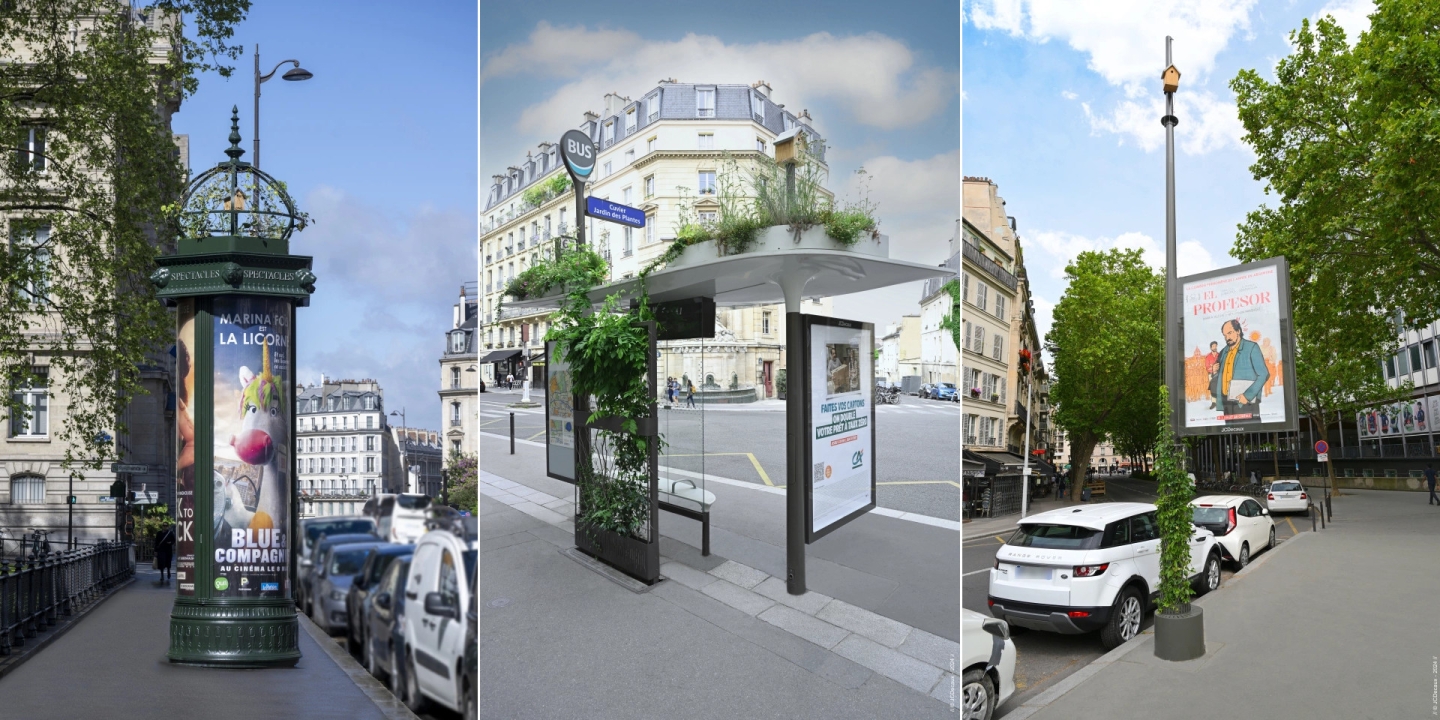 JCDecaux mobilier urbain végétalisé Paris