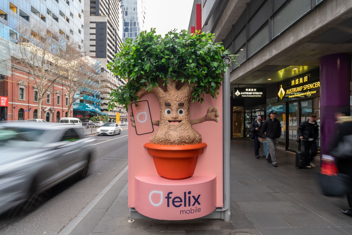 Felix Mobile Campaign on a JCDecaux Bus Shelter in JCDecaux