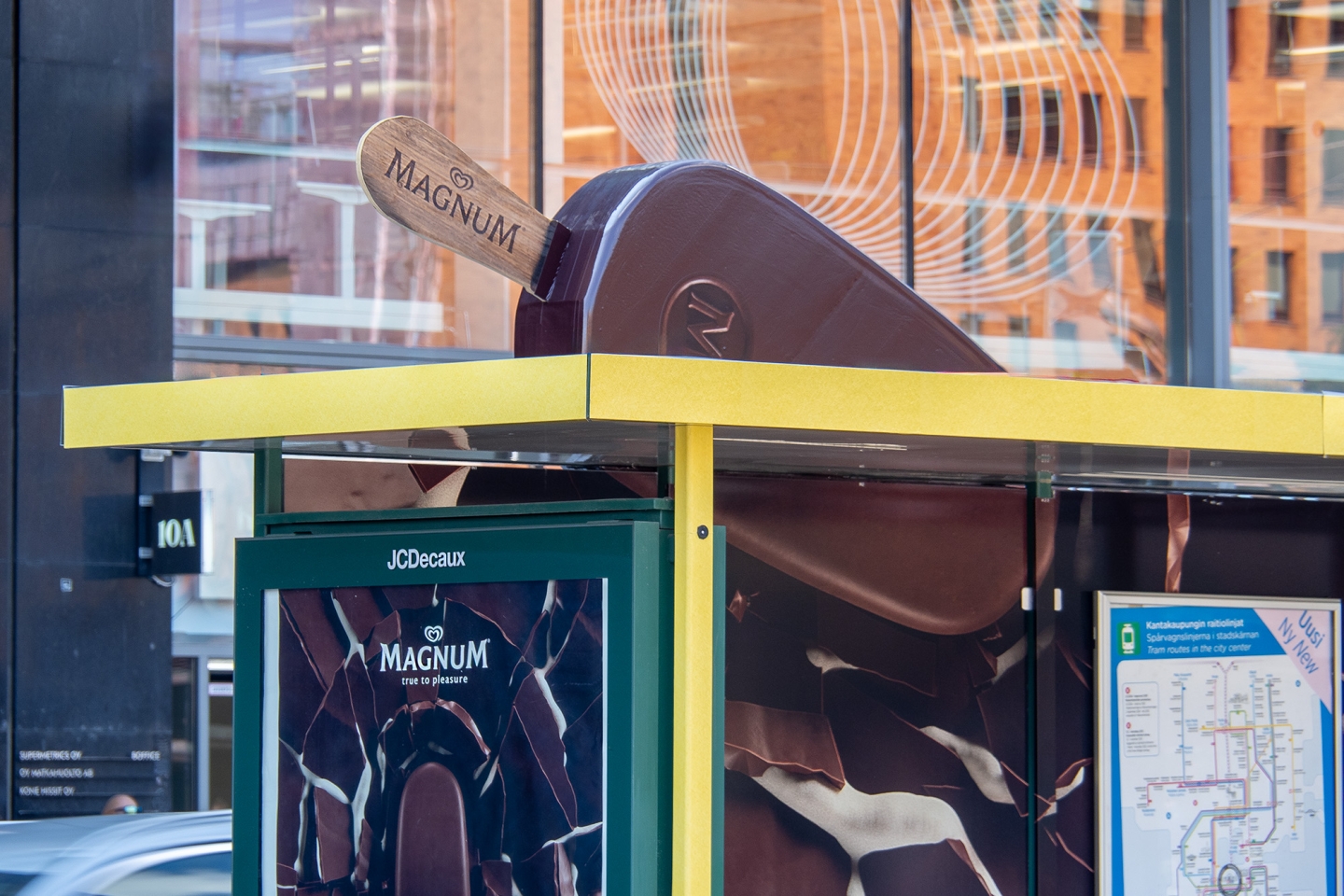 Magnum campaign on a JCDecaux Bus Shelter in Helsinki Finland