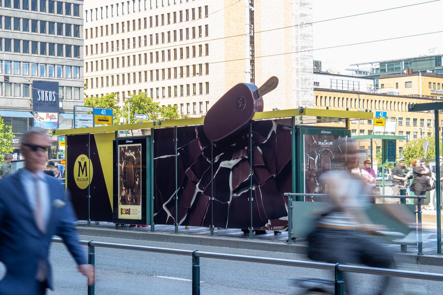 Magnum campaign on a JCDecaux Bus Shelter in Helsinki Finland