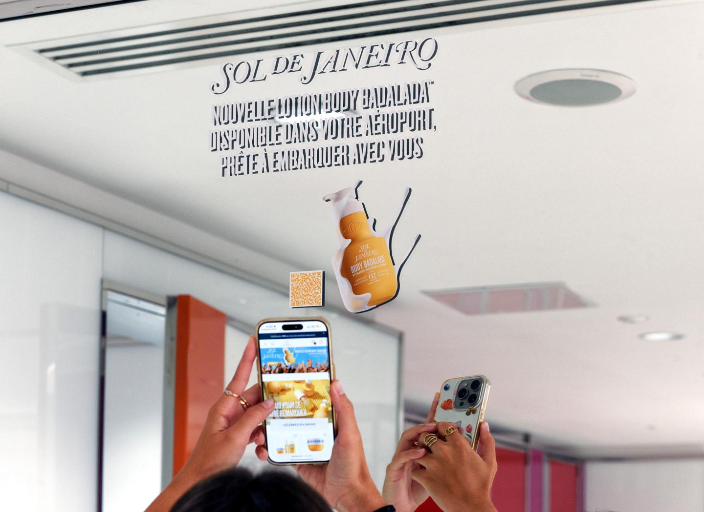 QR Code for Sol de Janeiro's campaign in CDG Airport by Extime