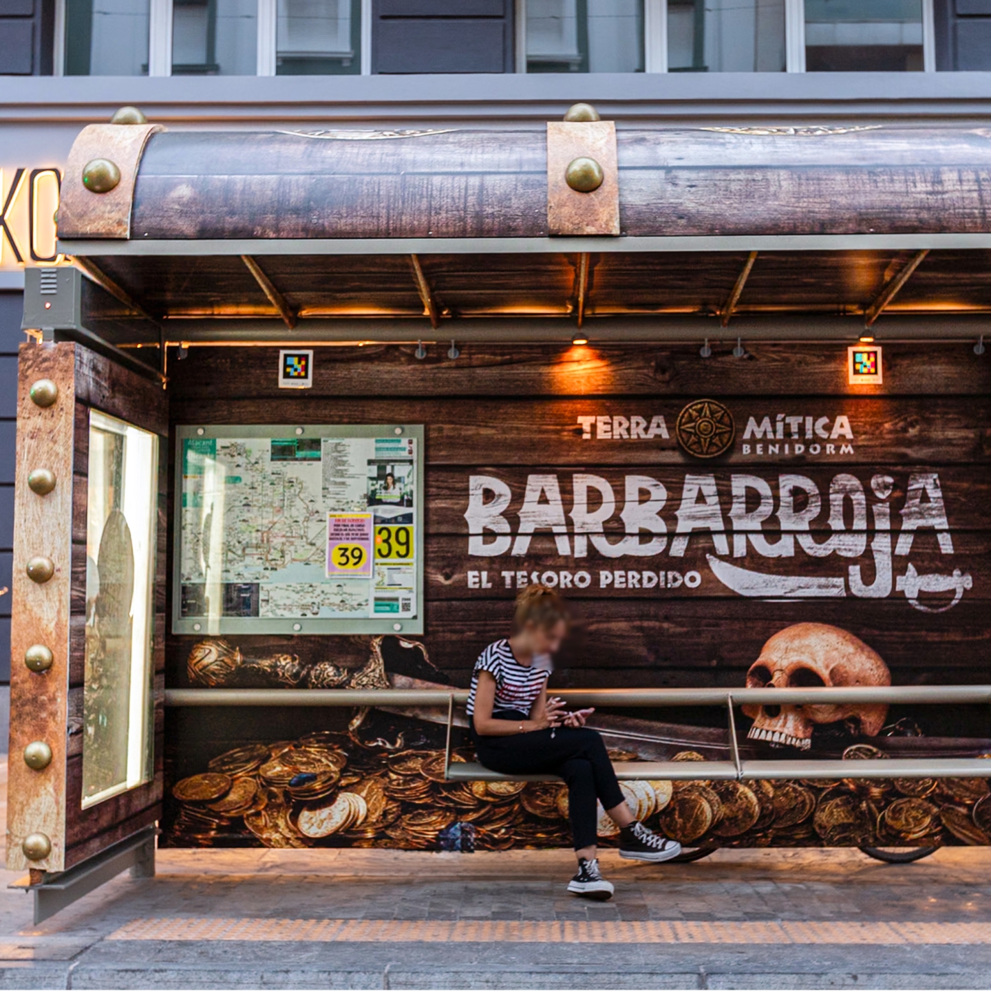 JCDecaux's bus shelter customised for Terra Mitica in Alicante Spain