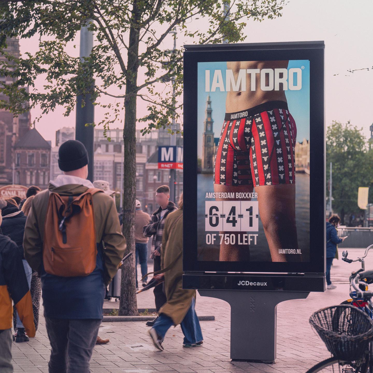 IAMTORO Campaign in Amsterdam in collaboration with JCDecaux The Netherlands