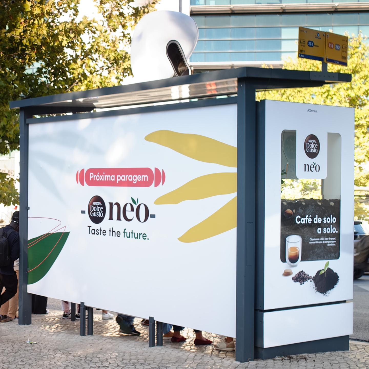 JCDecaux street furniture for the campaign Nescafe Dolce Gusto in Portugal