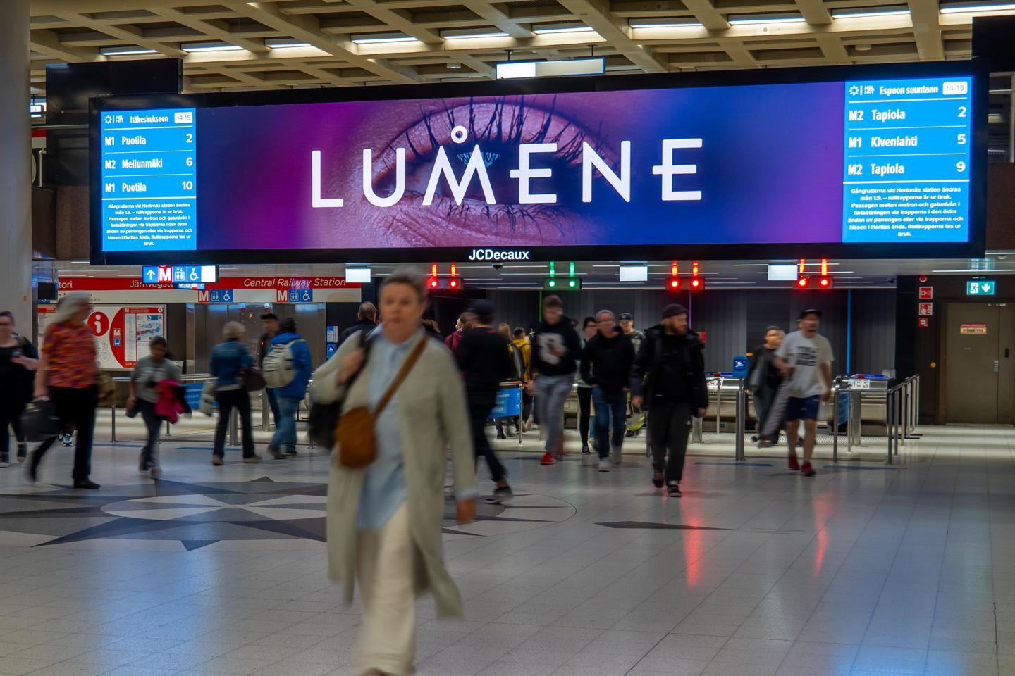 Contrat publicitaire dans les stations de métro en Finlande - Espoo - JCDecaux
