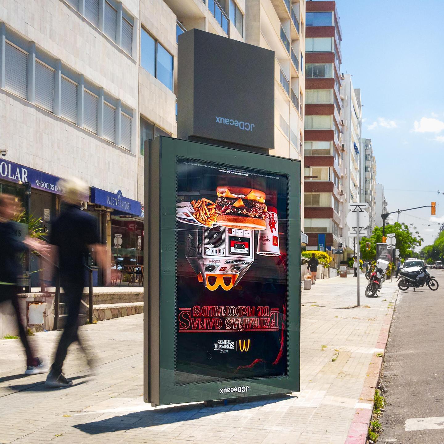 McDonalds Stranger Things upside down MUPI by JCDecaux in Montevideo