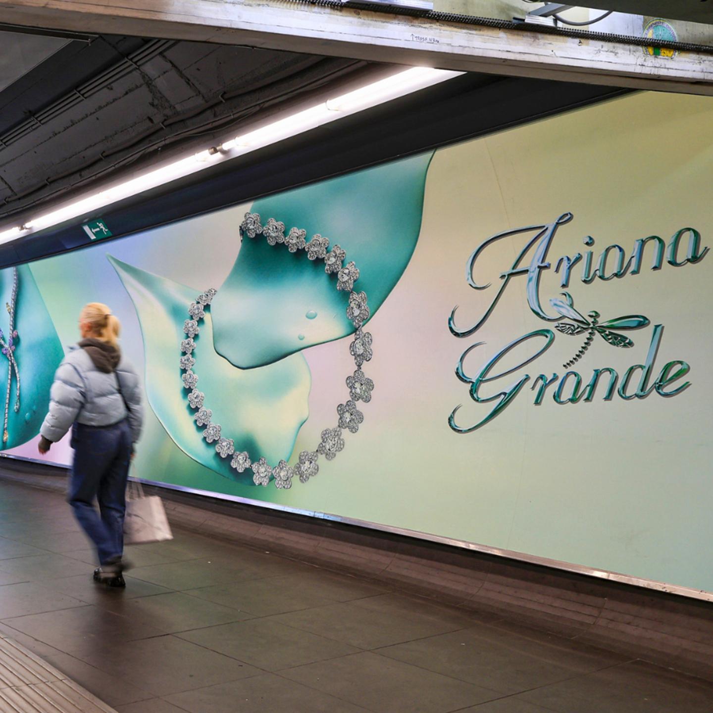 The architectural transformation of Rome's Spagna underground station into a crystal sanctuary, executed by IGPDecaux for the Swarovski campaign