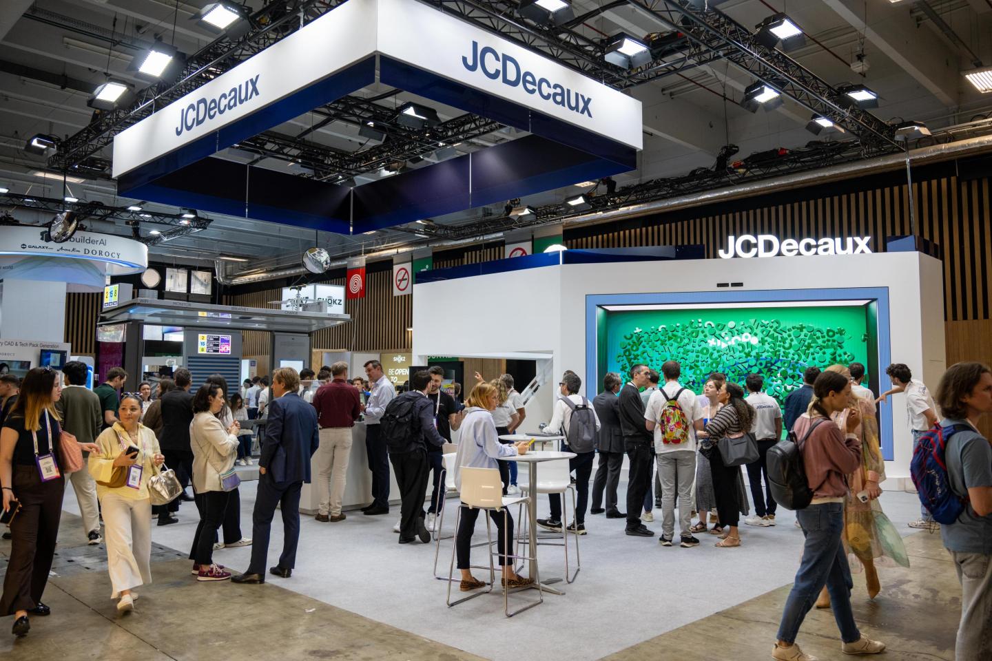 Le Bus Shelter by JCDecaux and the digital screen in Vivatech Paris