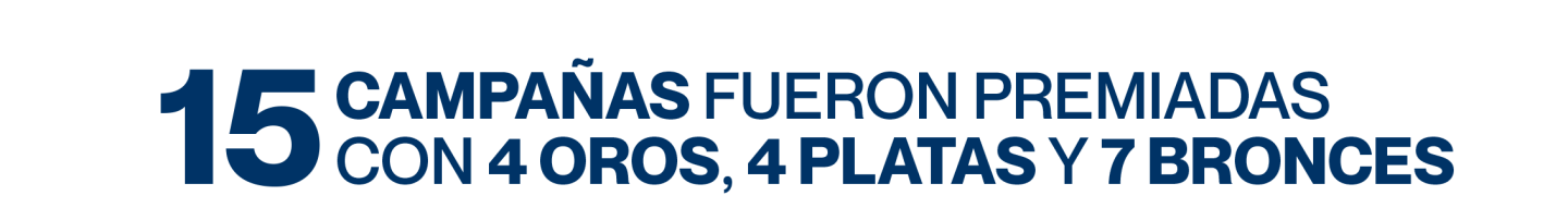 15 campañas fueron premiadas con 4 oros, 4 platas y 7 bronces