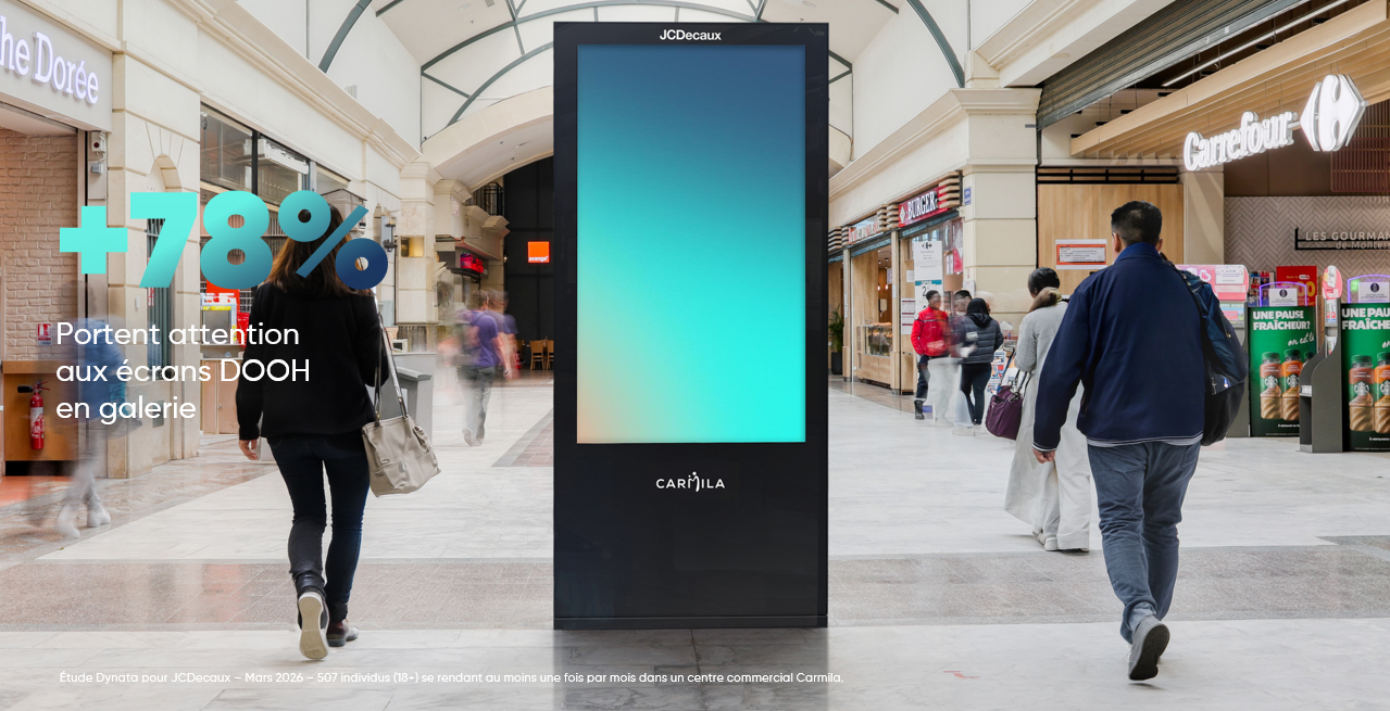 JCDecaux Carrefour Carmila Unlimitail Retail Media Physique DOOH