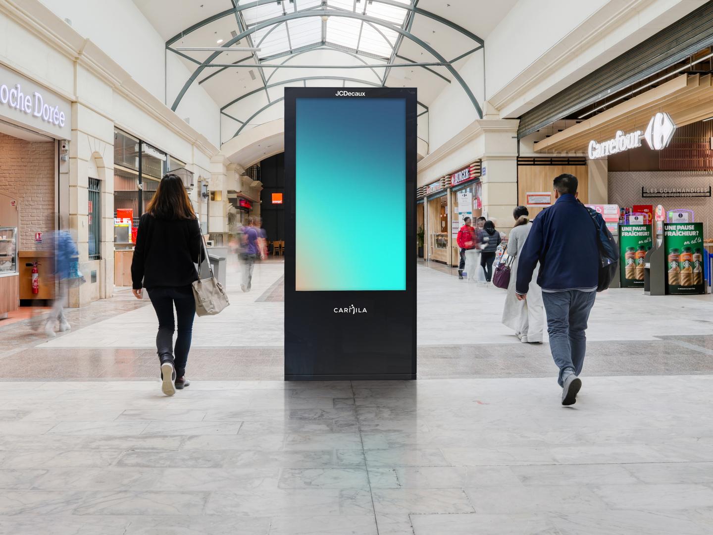 DOOH JCDecaux Carrefour Carmila Unlimitail Retail Media Physique