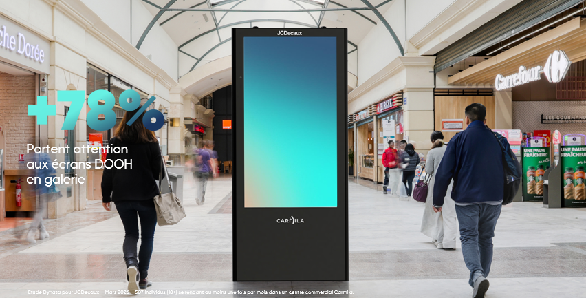 JCDecaux Carrefour Carmila Unlimitail Retail Media Physique DOOH
