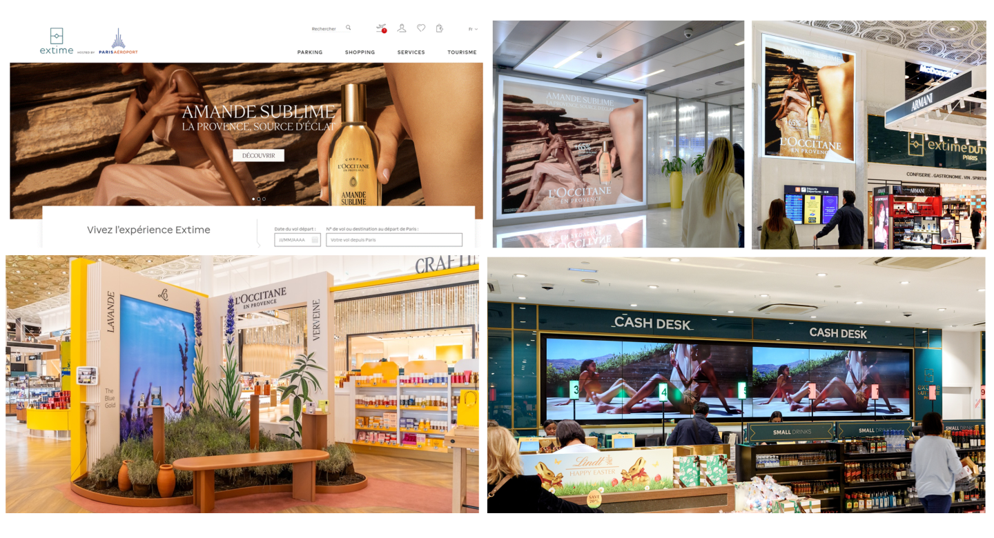 Expérience retail immersive - L'Occitane et Extime JCDecaux Airport