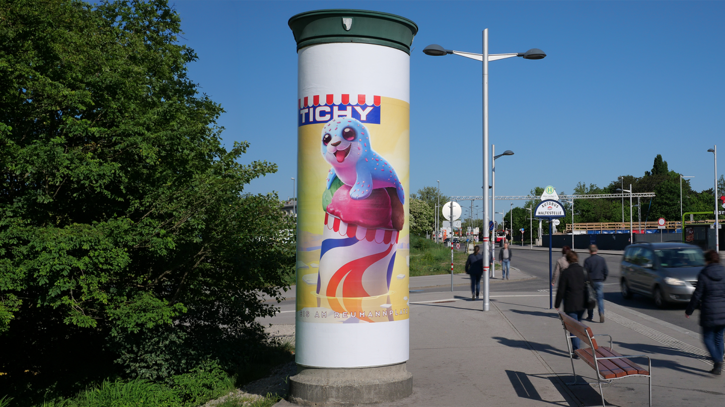 Tichy Litfaßsäule