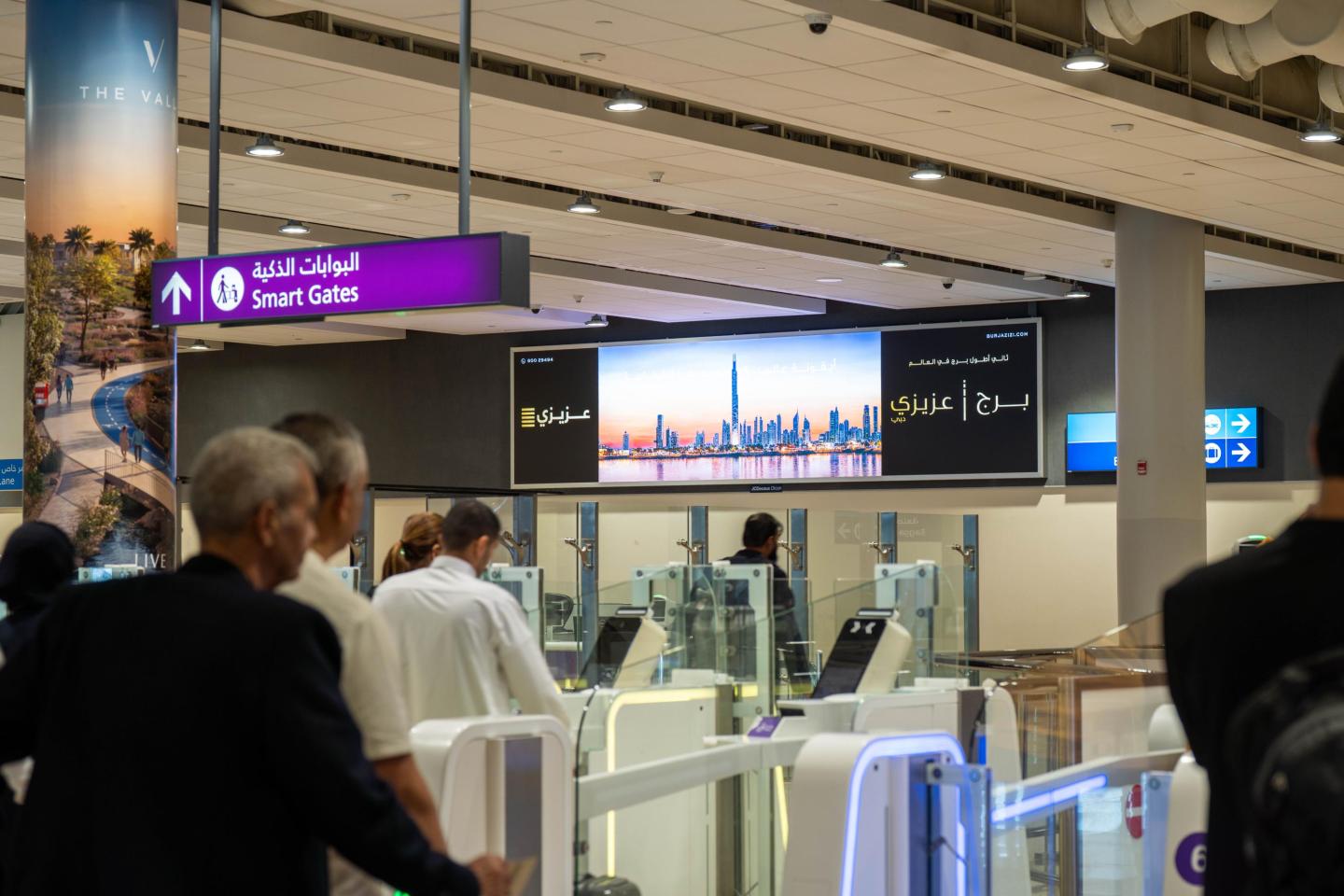 DXB Terminal 2_JCDecaux_ARRIVAL IMMIGRATION LIGHTBOXES_T2_7665_March 2025