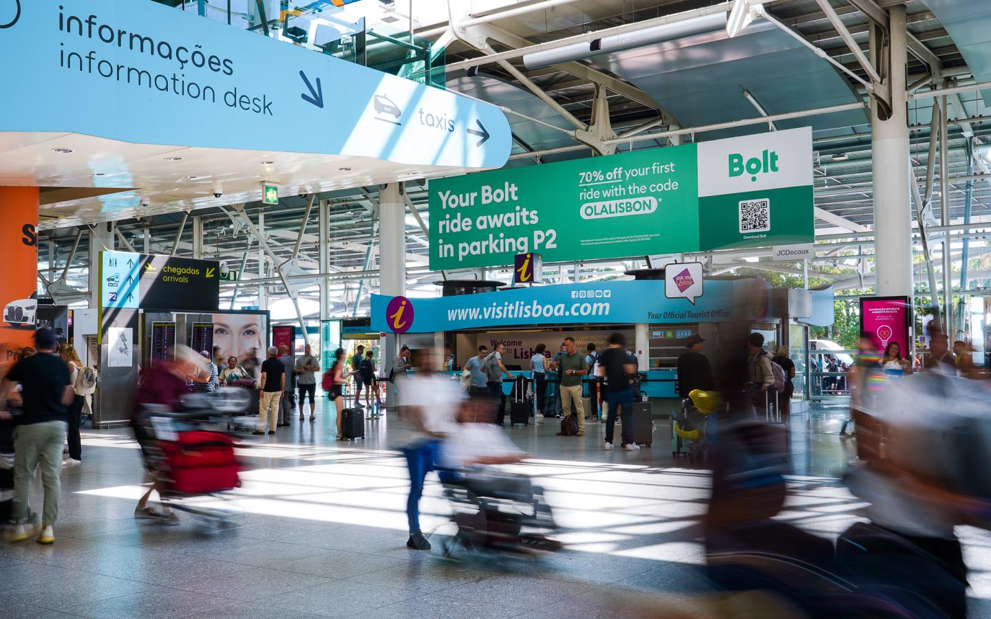 publicidade bolt aeroporto jcdecaux