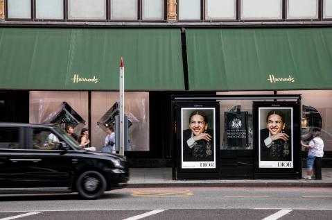 dior bus shelter ad harrods