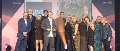 a photo of JCDecaux's Manchester team at the Manchester Publicity Awards MPAs 2026