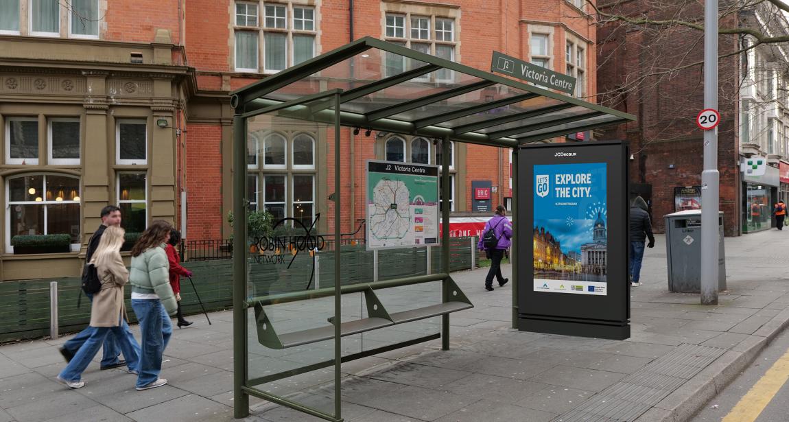 bus shelter advertising in Nottingham 