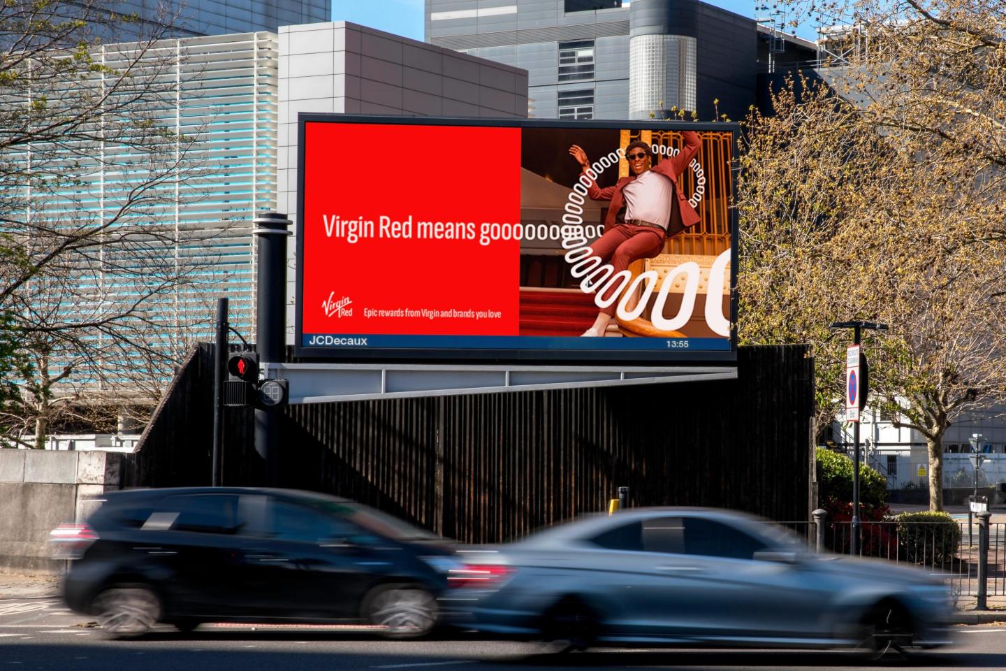 billboard advertising in London showcasing a campaign from Virgin