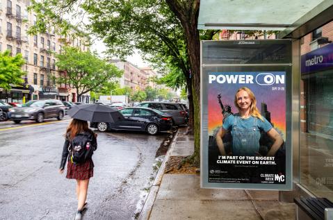 Climate Week NYC Climate Group JCDecaux Bus Shelter Advertising 