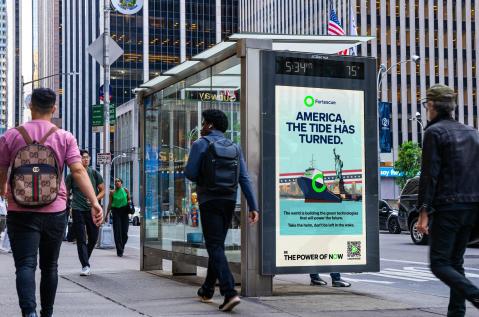 Fortescue Advertising on JCDecaux NYC Bus Shelter for Climate Week NYC by Climate Group