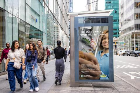 Ikea Advertising on JCDecaux NYC Bus Shelter for Climate Week NYC by Climate Group